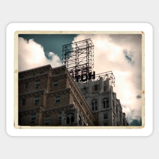 Hotel neon sign in Manhattan, NYC - Kodachrome Postcard Sticker